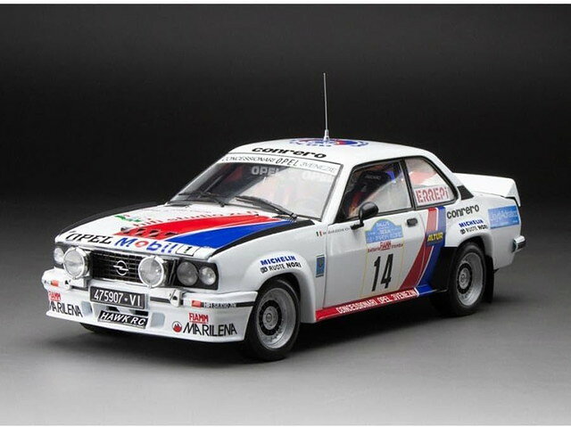 　SUNSTAR 1/18 オペル アスコナ 400 1981年タルガフローリオ 7位 Biasion Miki/Siviero Tiziano #14 完成品ダイキャストミニカー 5394