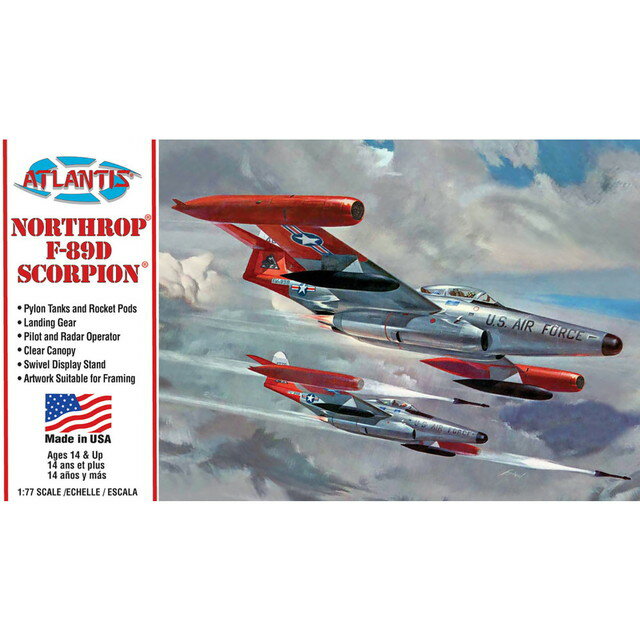 【送料無料】 アトランティス 1/77 アメリカ空軍 F-89D スコーピオン プラモデル AMCH221