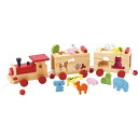 【送料無料】 木のおもちゃ　どうぶつパズル汽車　W-150　対象年齢3歳から