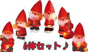 【送料無料】 クリスマス LEDイルミネーション サンタの森 ガラスモチーフ サンタアソートA 6体セット 電池式