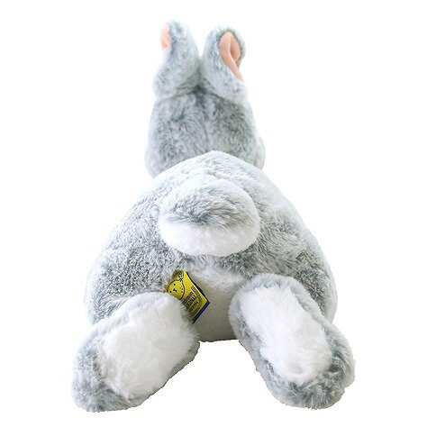 【送料無料】　ひざうさぎ ぬいぐるみ グレー 動物 アニマル 全長37cm　ぬいぐるみ...