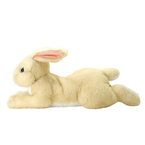【送料無料】　ひざうさぎ ぬいぐるみ ベージュ 動物 アニマル 全長37cm　ぬいぐるみ 動物 アニマル　抱き枕の商品画像 2