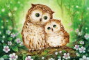 【送料無料】 ジグソーパズル 300ピース 原井加代美 幸せふくろう 26×38cm 33-109
