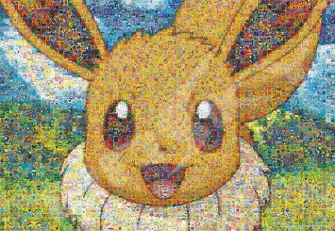 【送料無料】　ジグソーパズル　500ラージピース　ポケットモンスター ポケモンモザイクアートR-イーブイ-　51x73.5cm　500T-L20