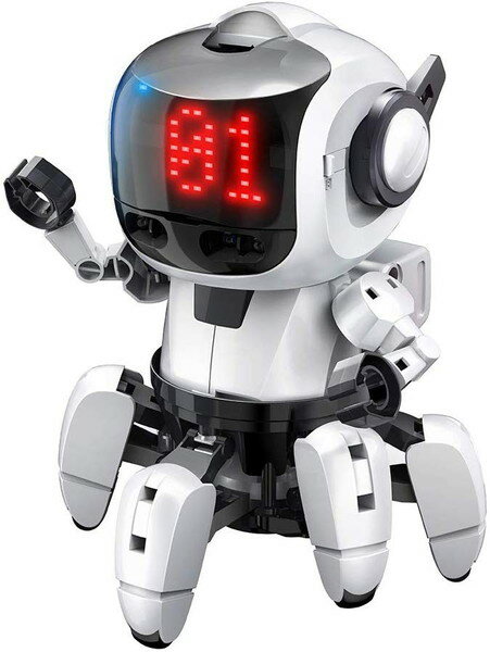 ★【単4アルカリ電池4本付き・送料無料】　エレキット　ロボット工作キット　プログラミング・フォロ for PaletteIDE　赤外線レーダー搭載6足歩行ロボット　 MR-9110