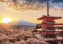 【送料無料】 ジグソーパズル 500ピース 春暁の富士山と桜(山梨) 38×53cm 05-1023(3)