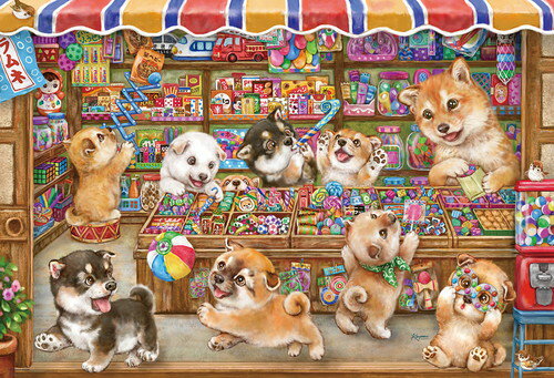 【送料無料】　ジグソーパズル 1000ピース 原井加代美 シバの駄菓子屋さん 72×49cm 31-521