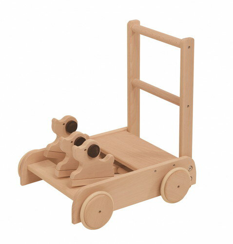 【送料無料】　出産祝い　日本製　木のおもちゃ　MOCCO　いぬの押車 W-93 対象年齢1.5歳から（楽天・トイスタジアム1号店）