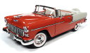 【送料無料】 AMERICAN MUSCLE 1/18 1955 シェビー ベル エアー コンバーチブル レッド/ホワイト 完成品ダイキャストミニカー AMM1...