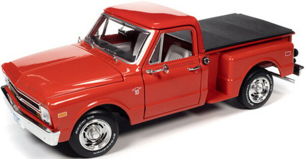 　AUTOWORLD 1/18 1968 シェビー C10 ピックアップ サイドステップ バーミリオンレッド 完成品ダイキャストミニカー AW300