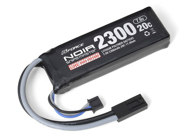 【ネコポス送料無料】　Noir Snipe Master LiHV 7.6V 2300mAh 20C ミニS互換サイズ 電動ガン用充電式リポバッテリー GFG954