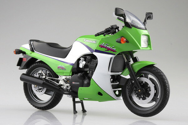 【送料無料】　スカイネット 1/12 完成品バイク KAWASAKI GPz900R ライムグリーン