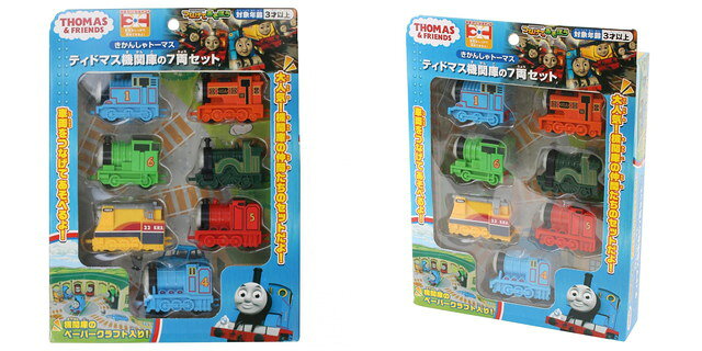【送料無料】　きかんしゃトーマス　ティドマス機関庫の7両セット