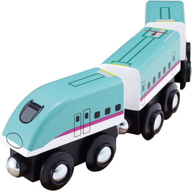【送料無料】　moku TRAIN　E5系新幹線はやぶさ 3両セット　木製玩具 木製おもちゃ 木製レール