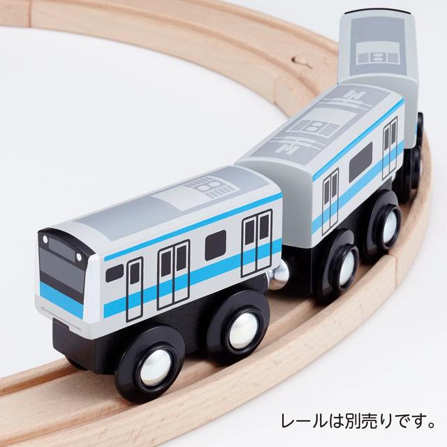 【送料無料】 moku TRAIN E233系 京浜東北線 3両セット 木製玩具 木製おもちゃ 木製レール