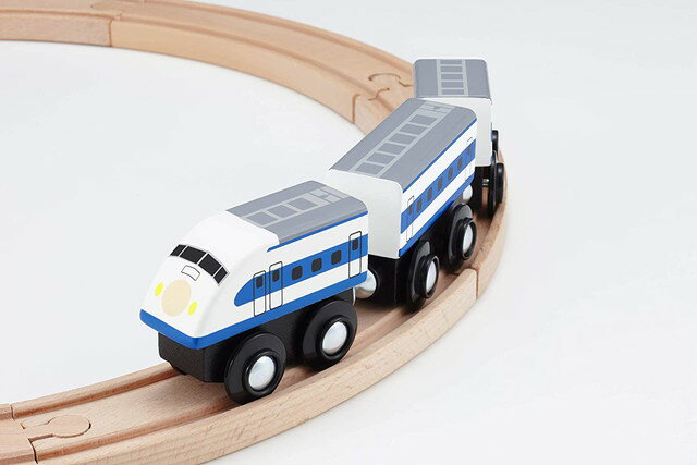 【送料無料】　moku TRAIN　0系 新幹線　3両セット　木製玩具 木製おもちゃ 木製レール