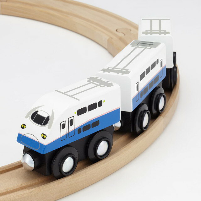 　moku TRAIN　E4系 MAXとき　3両セット　木製玩具 木製おもちゃ 木製レール