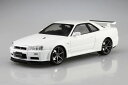 【送料無料】 アオシマ 1/24 プリペイントモデル No.03-B ニッサン BNR34 スカイライン GT-R Vspec II 039 00 ホワイト プラモデル