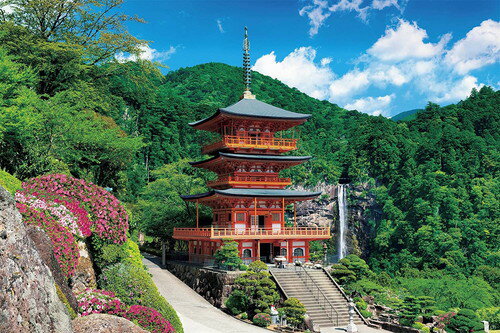 【送料無料】　ジグソーパズル 1000ピース 日本風景 那智山青岸渡寺-和歌山 50x75cm 09-046s