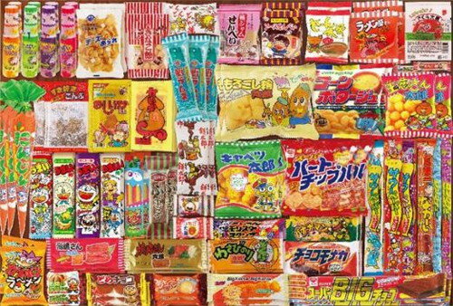 【送料無料】　ジグソーパズル 1000ピース 駄菓子コレクション 72×49cm 1000-034