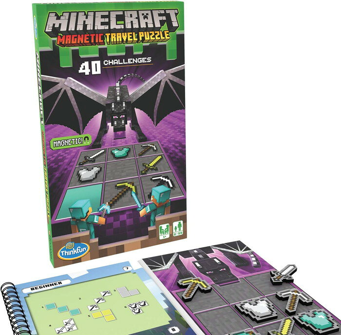 【ネコポス送料無料】　マインクラフト・マグネティック・トラベル・パズル　日本語説明書付