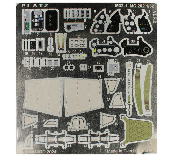 樂天商城 - 【ゆうパケット送料無料】　イタレリ 1/32 イタリア空軍 マッキ MC.202 フォルゴーレ用 エッチングパーツ M32-1