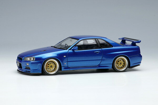 【●カタログ】 【送料無料】 EIDOLON 1/43 日産 スカイラインGT-R(BNR34) V-spec II 2000 BBS LM ホイール ベイサイドブルー 完成品ミニカー EM509A