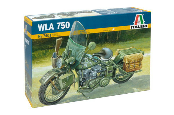 6月再入荷予定　　イタレリ 1/9 WW.II アメリカ陸軍 軍用バイク WLA 750 プラモデル IT7401
