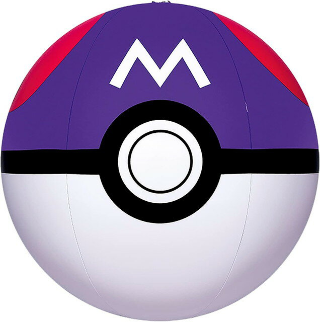 【ネコポス送料無料】　ポケモン ビーチボール マスターボール 40cm AHB-MA4　(ポケットモンスター ふくらましサイズ直径約27cm　水遊び プール 海水浴)のサムネイル