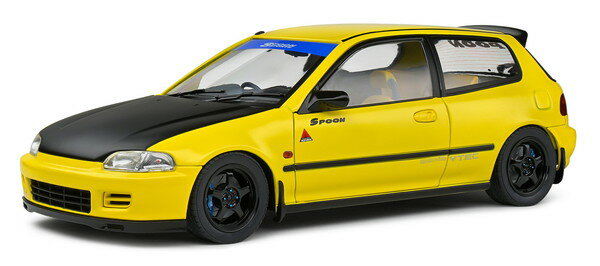 【送料無料】　SOLIDO 1/18 ホンダ シビック EG6 スプーン バージョン 1991 (イエロー) 完成品ダイキャストミニカー S1810402