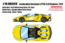 【送料無料】 EIDOLON 1/18 ランボルギーニ アヴェンタドール LP750-4 SV ロードスター 2015 パールイエロー (ブラックラージSVロゴ...