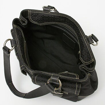 コーチ COACH ソーホー ミニシグネチャー トートバッグ 6427 ブラック レディース ショルダーバッグ【中古】