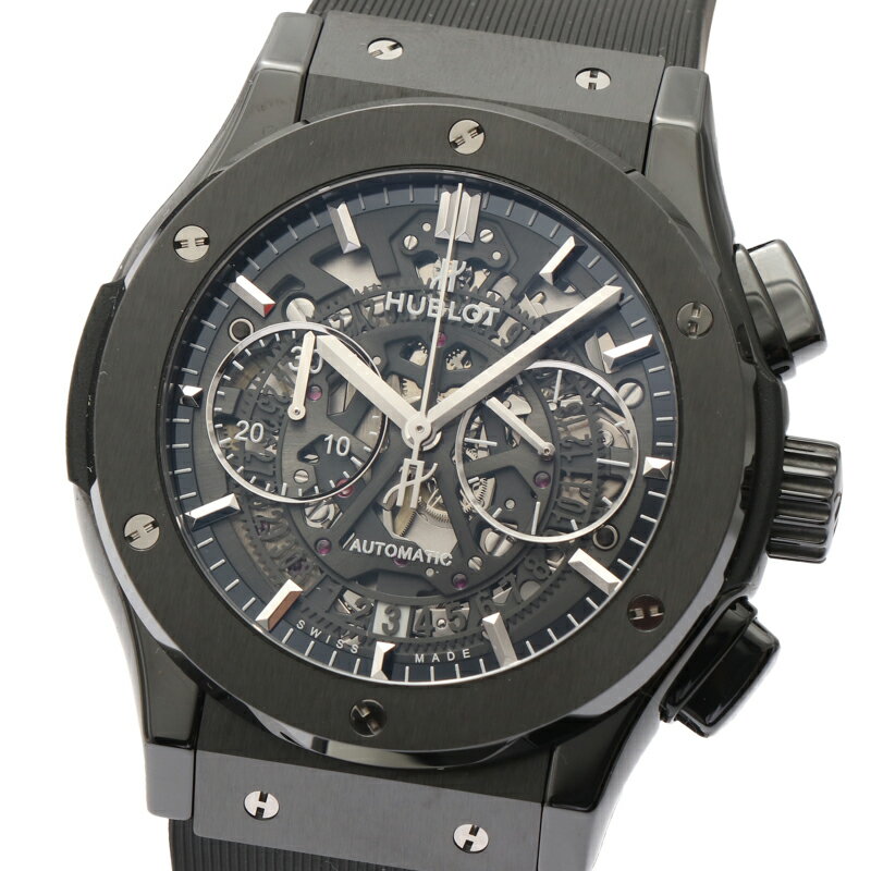 ウブロ HUBLOT アエロフュージョンクロノグラフ ブラックマジック 525.CM.0170.RX 自動巻き メンズ 腕時計【中古】