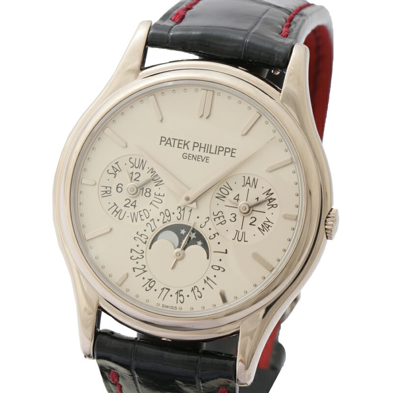 パテック・フィリップ PATEK PHILIPPE グランドコンプリケーション 5140G-001 ホワイト K18WG/レザー AT メンズ 【中古】