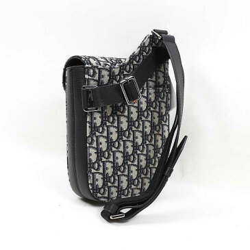 【先着順!最大3万円OFFクーポン!5/1~】クリスチャン・ディオール Christian Dior サドルポーチ 1ADPO171YKY ベージュ×ブラック メンズ ボディバッグ【中古】