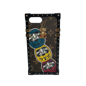 ルイ・ヴィトン LOUIS VUITTON 山本寛斎モデル アイトランク iphone7+ モノグラム×だるま スマホケース【中古】