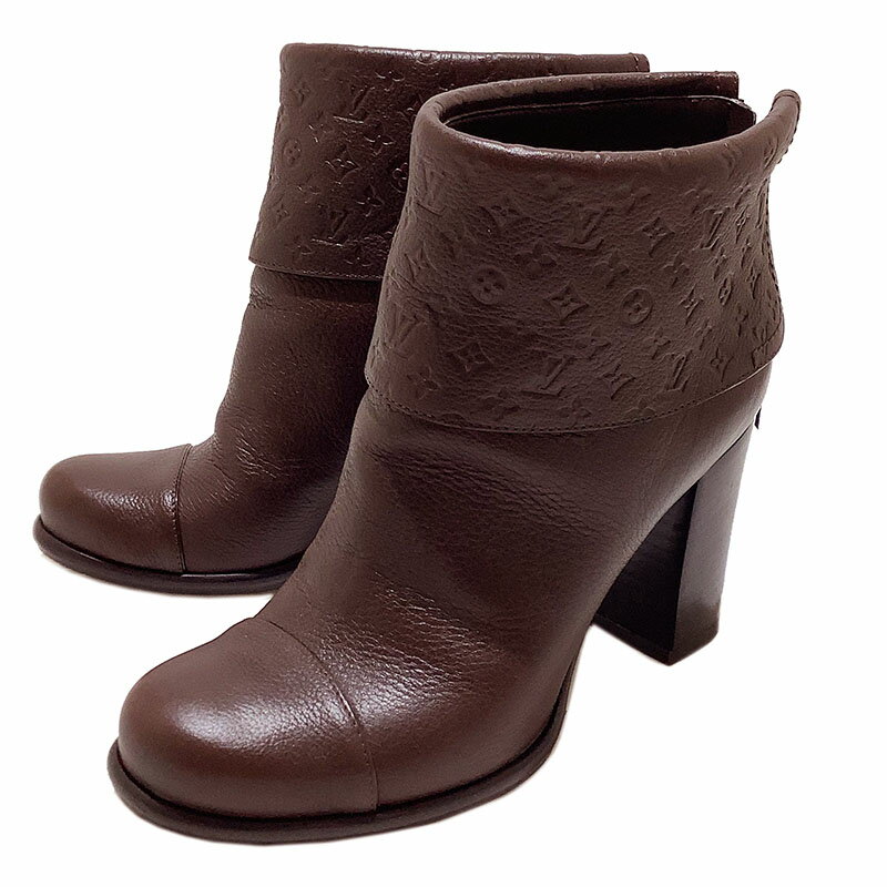 【先着順！最大3万円OFFクーポン！5/1~】ルイ・ヴィトン LOUIS VUITTON モノグラムショートブーツ ブラウン ブーツ【中古】