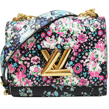 ルイ・ヴィトン LOUIS VUITTON ツイストPM M55038 ノワール×フローラル ゴールド金具 レディース ショルダーバッグ【中古】