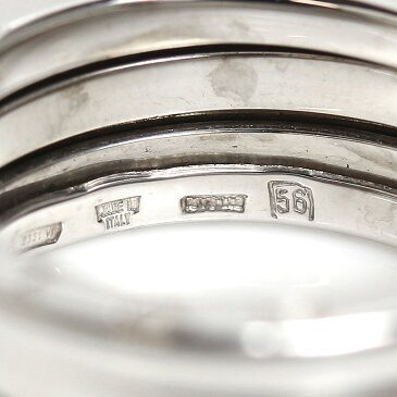 ブルガリ BVLGARI ビー・ゼロワン リング K18WG B.ZERO1 指輪 メンズ ジュエリー アクセサリー【中古】