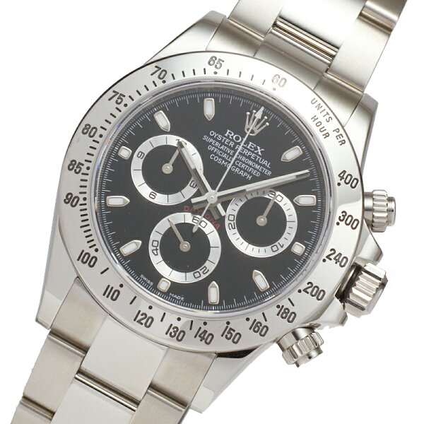 ロレックスROLEXデイトナ116520ブラック自動巻きメンズ腕時計 中古