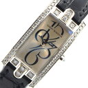 ハリーウィンストン HARRY WINSTON アヴェニュー 332LQW シルバー K18WG クオーツ レディース 腕時計【中古】