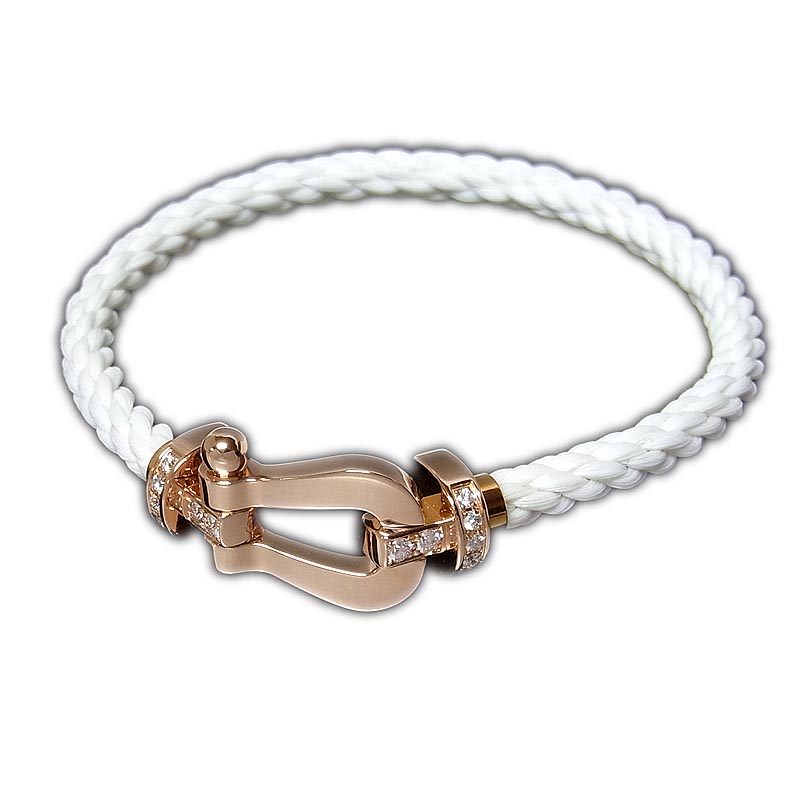 フレッド FRED フォース10 ブレスレット ハーフダイヤ ラージモデル K18PG/ホワイトワイヤー ダイヤモンド ジュエリー【中古】のサムネイル