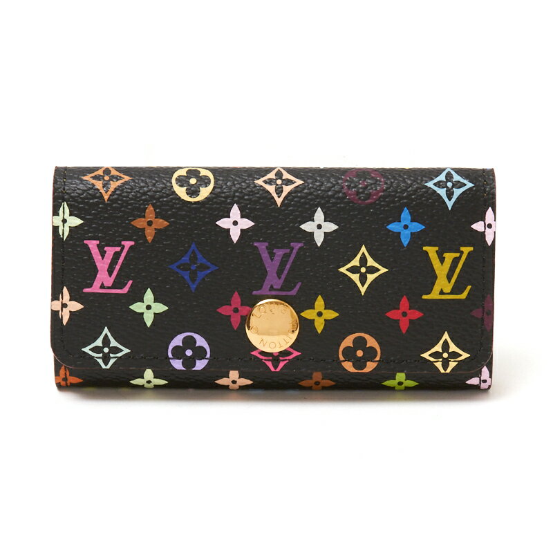 ルイ・ヴィトン LOUIS VUITTON ミュルティクレ4 M60044 ブラックマルチ レディース キーケース【中古】