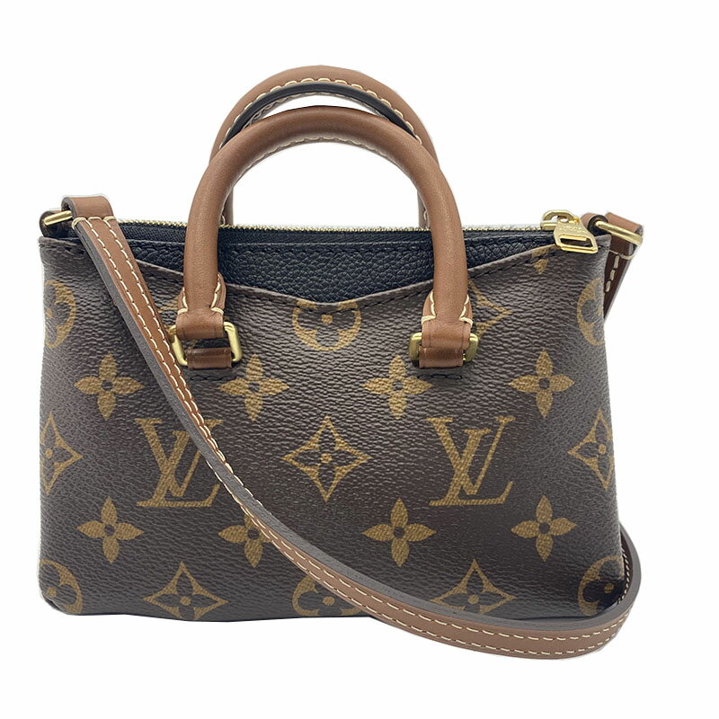 ルイ・ヴィトン LOUIS VUITTON ナノ・パラス M61416 モノグラム ノワール ショルダーバッグ レディース【中古】