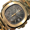 パテック・フィリップ PATEK PHILIPPE ノーチラス クロノグラフ 5980/1R-001 ブラック K18PG 自動巻き メンズ 腕時計【中古】