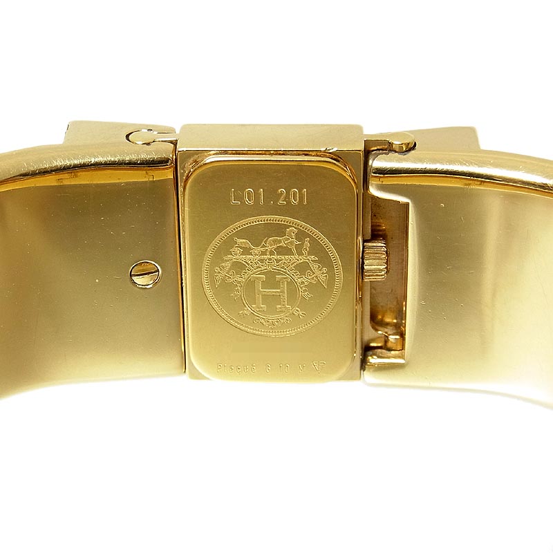エルメスHERMESロケバングルウォッチエマイユGP/七宝焼きクオーツレディース腕時計【中古】