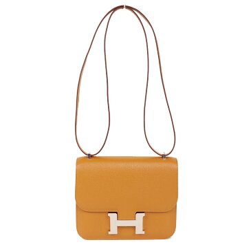 エルメス HERMES コンスタンス ミニ Z刻 キャラメル シルバー金具 レディース ショルダーバッグ【中古】