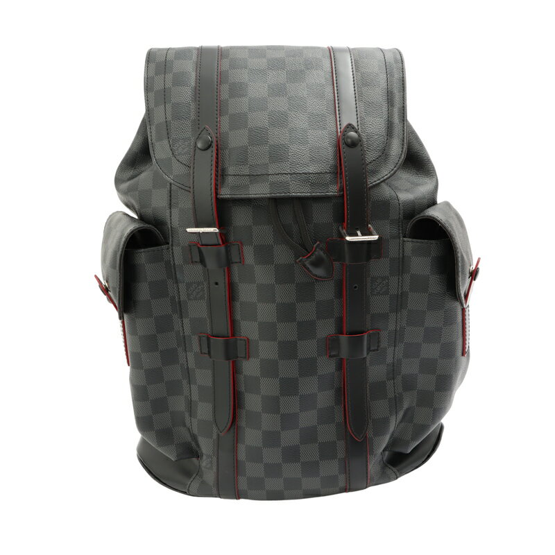 ルイ・ヴィトン LOUIS VUITTON クリストファーPM N41575 グラフィット×ルージュ メンズ リュック・デイパック【中古】