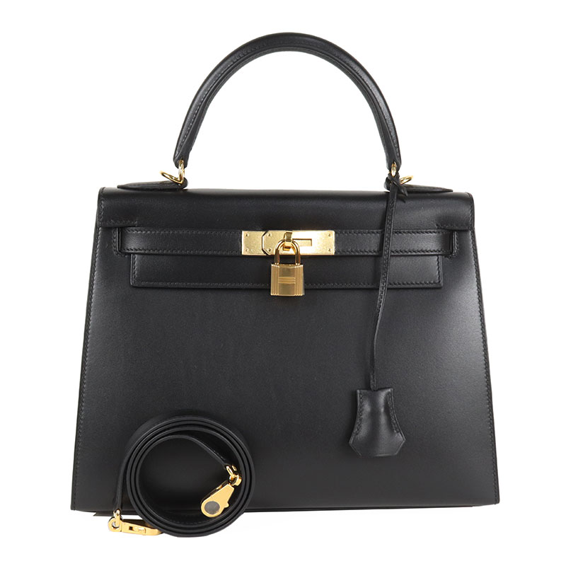 エルメス HERMES ケリー28 Y刻 ブラック タデラクト　ゴールド金具 ハンドバッグ レディース 【中古】のサムネイル