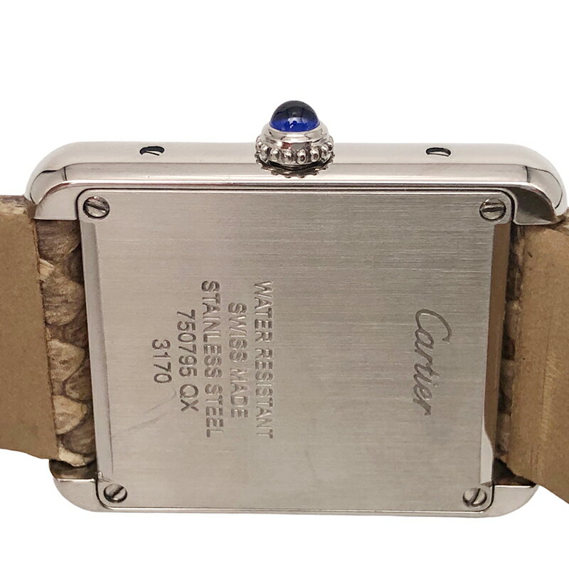 カルティエ Cartier タンクソロSM パイソンモチーフ W5200020 レディース 腕時計【中古】